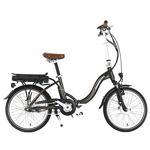 Elektrofahrräder : onWay Elektro-Faltrad, 20 Zoll, Präzise Shimano 7-Gang, 5 Unterstützungsstufen E-Bike, LCD Modus Anzeige