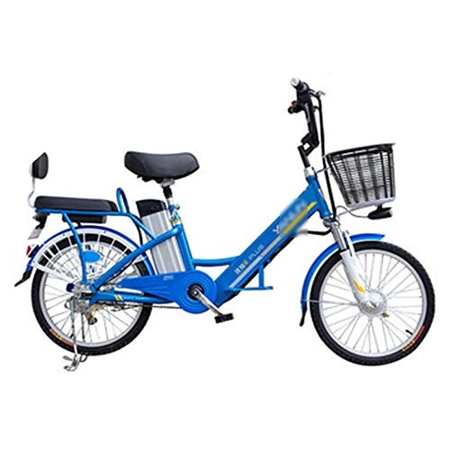 Elektrofahrräder : OQJUH 48v Elektro-Mountainbike Sport Mountainbike Lithium-Batterie Elektrofahrrad Aus Kohlenstoffstahl Für Erwachsene, Blue