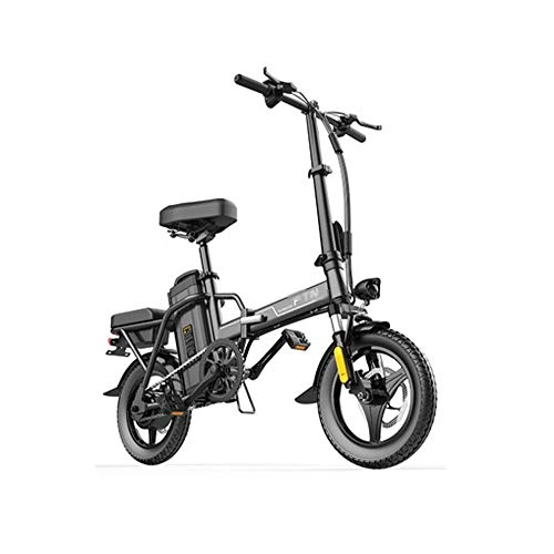Elektrofahrräder : OQJUH Zusammenklappbare Elektrofahrräder für Erwachsene, 350 W Ebike-Fahrrad aus Kohlenstoffstahl Abnehmbares 36-V-Lithium-Ionen-Batterie-Mountainbike / Pendel-Ebike, Endurance150kM, Black