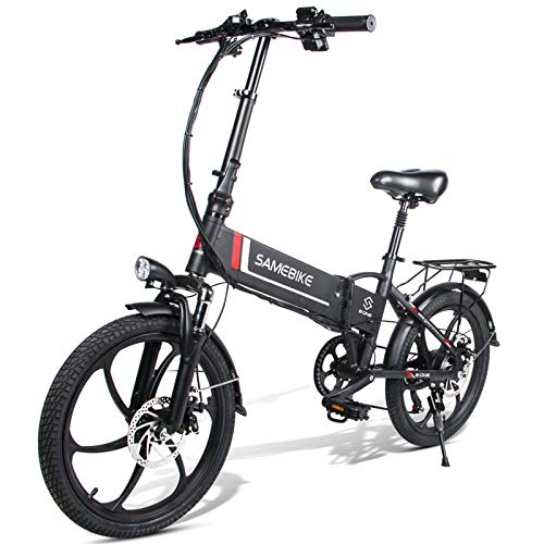 Elektrofahrräder : OUXI 20LVXD30 Elektrofahrrad, zusammenklappbare E-Bikes 3 Modi Shimano 7-Gang mit 48 V 350 W 10, 5 Ah Lithium-Ionen-Akku, City-Fahrrad Geeignet für Männer Frauen Erwachsene