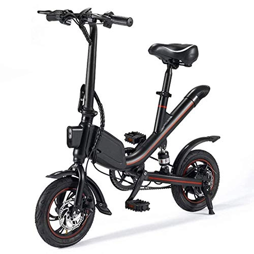 Elektrofahrräder : OUXI V1 Elektrofahrrad, 250 W 12 Zoll Rad Klapp-E-Bike mit 7.8 Ah Lithium Batterie für Erwachsene Outdoor-Radfahren Workout Pendeln-Schwarz