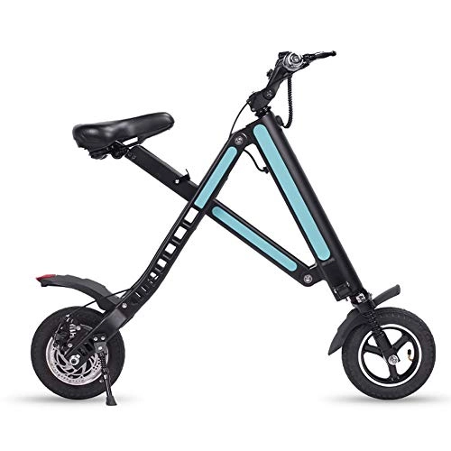 Elektrofahrräder : OYLXQ Zusammenklappbares elektrisches Fahrrad mit 36 V 8AH Lithium Batterie 250 watt Motor Tragbare Elektrische Pendler Fahrrad, Höchstgeschwindigkeit 30 km / h, Aufladen 2-3h, Blau