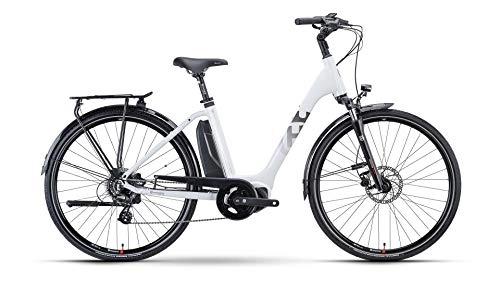 Elektrofahrräder : Pexco Husqvarna Eco City 1 Shimano Steps Elektro Fahrrad 2021 (28" Wave M / 52cm, White / Bronze)