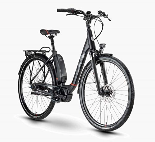 Elektrofahrräder : Pexco Husqvarna Eco City 4 CB Shimano Steps City Elektro Fahrrad 2020 (26" Wave 44cm, Anthracite / Silver / Red)