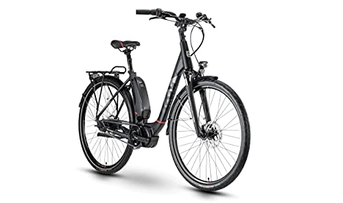 Elektrofahrräder : Pexco Husqvarna Eco City 4 CB Shimano Steps City Elektro Fahrrad 2020 (28" Wave 44cm, Anthracite / Silver / Red)