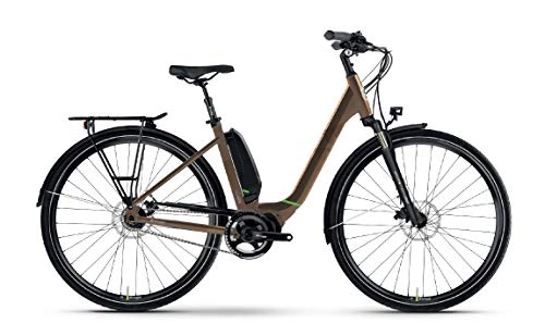 Elektrofahrräder : Pexco Husqvarna Eco City 4 FW Shimano Steps City Elektro Fahrrad 2020 (28" Wave 44cm, Bronze / Neon Green)