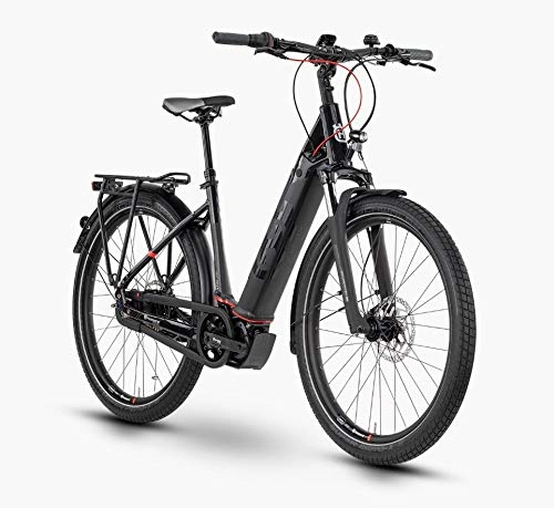 Elektrofahrräder : Pexco Husqvarna Gran Urban 4 CB Shimano Steps Elektro Fahrrad 2020 (27.5" Wave 46cm, Black / Red)