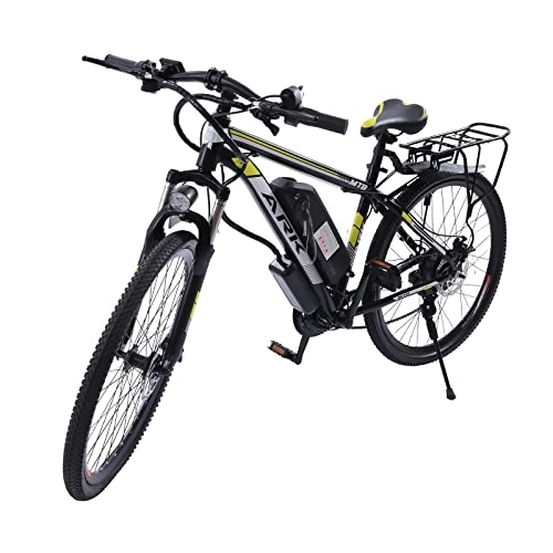 Elektrofahrräder : PIOJNYEN E-Bike 26" E-Mountainbike 250W Motor 25km / h und 21-Gang Elektrofahrrad mit LED-Scheinwerfer und LCD-Anzeige für Herren und Damen (Blau & Weiß)