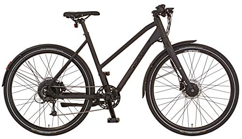 Elektrofahrräder : Prophete Damen URBANICER 20.EMU.10 Urban E-Bike 28" AEG EasyDrive Mini, schwarz, RH 52