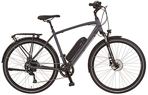 Elektrofahrräder : Prophete Entdecker E-Bike 20.EST.10 | Erwachsene E-Bike Damen / Herren / Unisex | Pedelec Trekking E-Bike 28" mit Blaupunkt Hinterradmotor | hydraulische Scheibenbremsen | grau matt