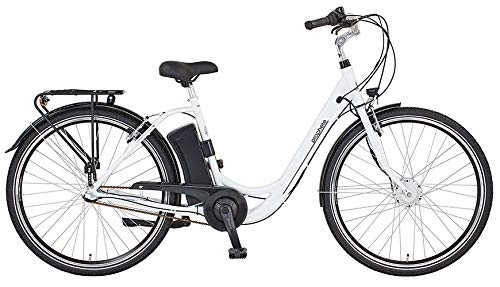 Elektrofahrräder : Prophete Geniesser 21.ESC.30 City E-Bike 28" | Unisex Elektrofahrrad – für Damen und Herren | BLAUPUNKT Vorderradmotor | weiß