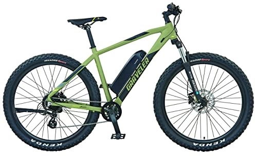 Elektrofahrräder : Prophete Graveler E-MTB 22.ESM.20 | E-Bike Erwachsene Herren / Damen / Unisex | Pedelec Mountainbike 27, 5" | BLAUPUNKT Hinterradmotor | olivgrün matt
