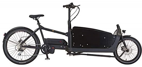 Elektrofahrräder : Prophete Unisex Erwachsene Cargo E-Bike 1.0 Elektrofahrrad schwarz matt RH 48 cm