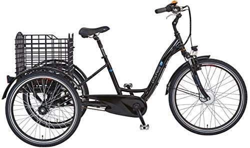 Elektrofahrräder : Prophete Unisex Erwachsene Cargo E-Bike 3R Elektrofahrrad schwarz Glanz RH 46 cm