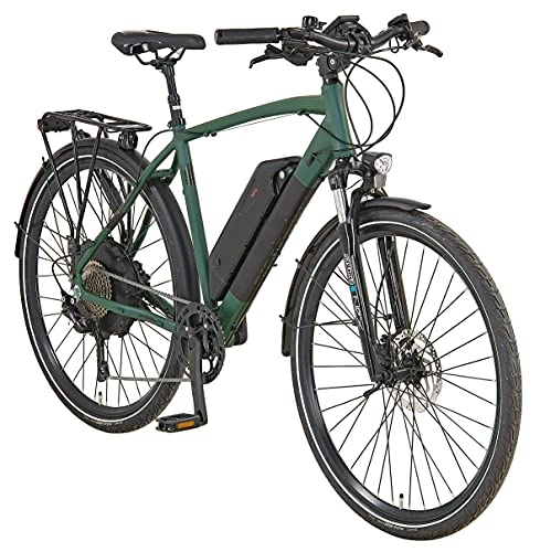 Elektrofahrräder : Prophete Unisex – Erwachsene E-Bike ENTDECKER eT300 28" RH52, Oliv matt, Zoll