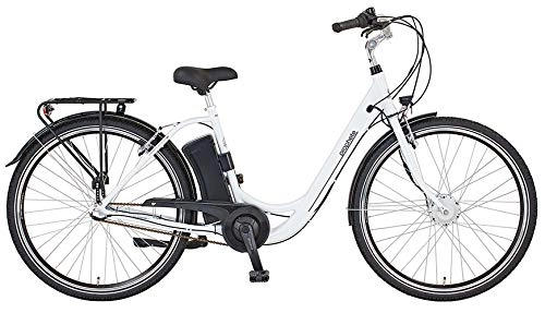 Elektrofahrräder : Prophete Unisex – Erwachsene GENIESSER 21.ESC.30 City E-Bike 28" BLAUPUNKT VR-Motor | 3 Gang, weiß, RH 48