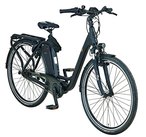 Elektrofahrräder : Prophete Unisex – Erwachsene GENIESSER 22.ETC.10 City E-Bike 28" AEG ComfortDrive C, schwarz matt