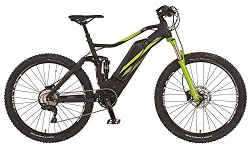 Elektrofahrräder : Prophete Unisex – Erwachsene Graveler 20.ETM.20 Fully Mountain E-Bike 27, 5" AEG SportDrive, schwarz / Lemon, RH 48