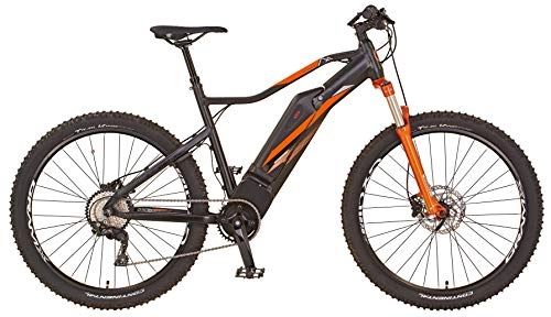 Elektrofahrräder : Prophete Unisex – Erwachsene Graveler 20.ETM.30 Mountain E-Bike 27, 5" AEG SportDrive, schwarz / orange, RH 50