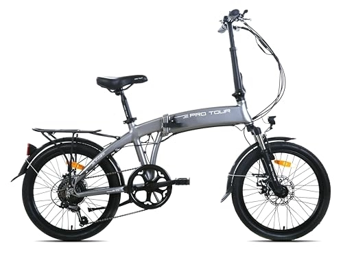 Elektrofahrräder : ProTour E-Bike Klapprad 20 Zoll für Damen Herren, Faltbares Elektrofahrrad F020, Abnehmbarer integrierter 9, 6Ah Akku, 250W Heckmotor, 7-Gang Shimano Kettenschaltung, 25 km / h, Alu-Rahmen leicht