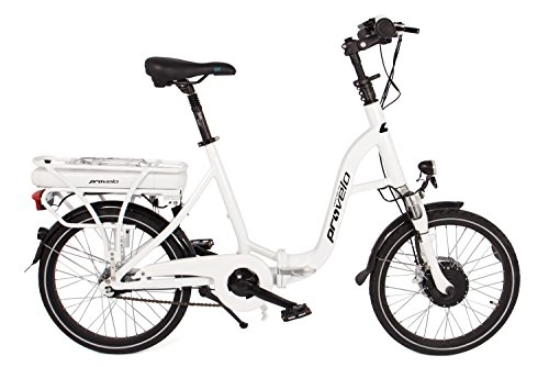 Elektrofahrräder : Provelo E-Bike Elektrofahrrad / Fahrrad / Stadtrad, weiß, 7 Gang Nabenschaltung, (20 Zoll)