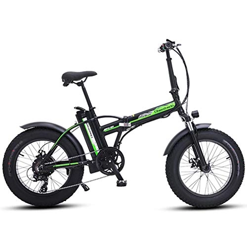 Elektrofahrräder : Qinmo Elektro-Fahrrad, 20 Zoll-elektrisches Fahrrad, Aluminiumlegierung Folding Electric Mountain Bike mit Rear Seat, Motor 500W, 48V 15AH Lithium-Batterie, Urban Commuter Wasserdicht E-Bike for Erwac