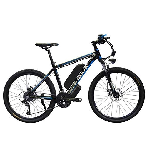 Elektrofahrräder : Qinmo Elektro-Fahrrad, Elektro-City Bike 26 '' E-Bike Abnehmbare 48V / 10Ah Lithium-Ionen-Akku 21-Level-Shift-Assisted Mountain Bike Dual Disc Bremsen DREI Arbeitsmodi Fahrrad for Commuting
