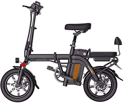 Elektrofahrräder : QLHQWE Elektrisches Fahrrad elektrisches Fahrrad Folding Elektro-Auto-Adult-Lithium-Batterie Doppelscheibenbremse elektrische Roller Einfach zu bedienen / Schwarz / 240 Meilen