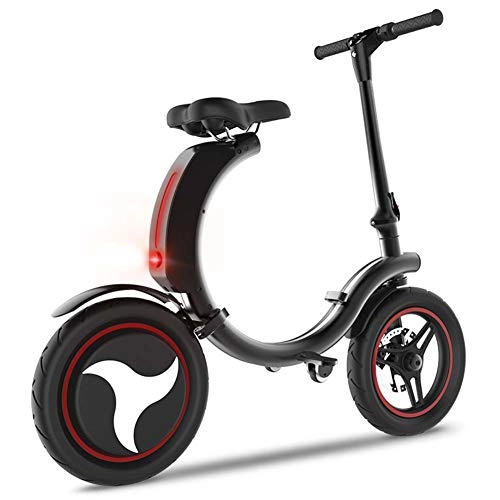 Elektrofahrräder : Qnlly Faltbares Mini elektrisches Fahrrad Zwei Rad-elektrisches Fahrrad 14 Zoll 500W 36V 30KM / H bewegliches Erwachsen-elektrisches Fahrrad