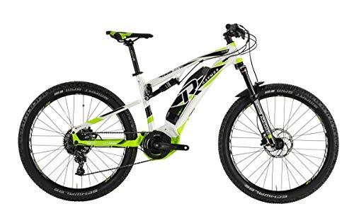 Elektrofahrräder : RAYMON E-Seven Fullray 7.0 27.5'' Pedelec E-Bike MTB weiß / grün 2019: Größe: 52cm