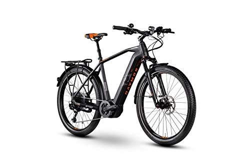 Elektrofahrräder : RAYMON E-Tourray LTD 2.0 Pedelec E-Bike Trekking Fahrrad schwarz / orange 2020: Größe: 56 cm