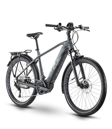 Elektrofahrräder : RAYMON Tourray E 6.0 Pedelec E-Bike Trekking Fahrrad grau 2021: Größe: 56 cm / L