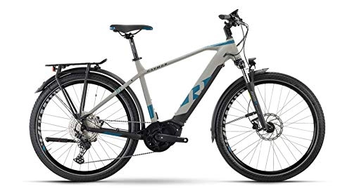 Elektrofahrräder : RAYMON Tourray E 7.0 Pedelec E-Bike Trekking Fahrrad grau / blau 2021: Größe: 52 cm / M
