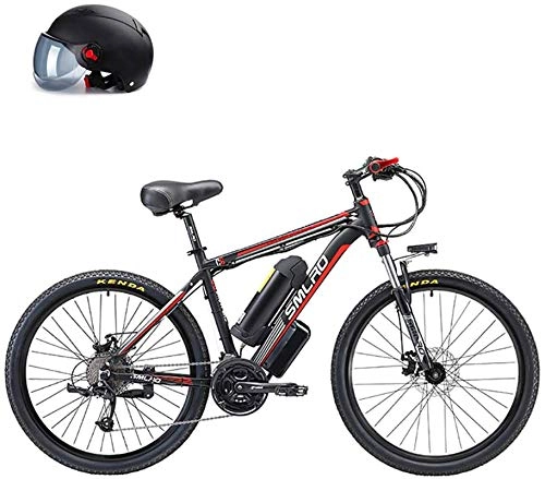 Elektrofahrräder : RDJM Ebike e-Bike, 26 '' Folding Electric Mountain Bike, E-Bike mit 48V Lithium-Ionen-Akku, Premium Full-Suspension und 27 Speed-Getriebe, 500W Motor (Color : Black, Size : 10AH)
