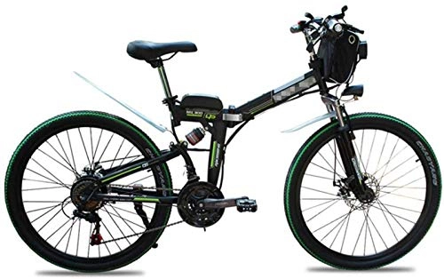 Elektrofahrräder : RDJM Elektrofahrrad für Erwachsene, 26 Zoll Klapprad, 500 W Schnee-Mountainbikes, Aluminium-Legierung, Mountainbike, Vollfederung, E-Bike mit 7-Gang-Gang-Getriebe