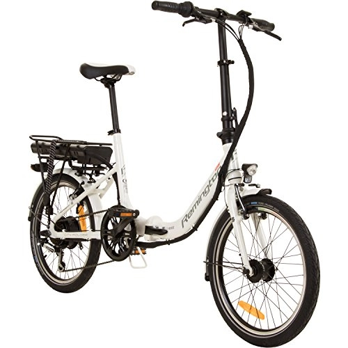 Elektrofahrräder : REMINGTON City Folder 20 Zoll Faltrad E-Bike Klapprad Pedelec StVZO Elektrofaltrad, Farbe:Weiss