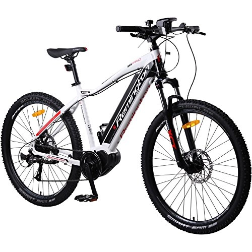 Elektrofahrräder : REMINGTON MXPRO MTB E-Bike Mountainbike Pedelec Mittelmotor, Farbe:Weiss