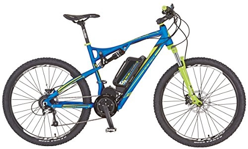 Elektrofahrräder : REX E-Bike Alu-Full Suspension MTB 650B 27.5 Zoll GRAVELER 6.9, blau matt, 50, 51666-0111