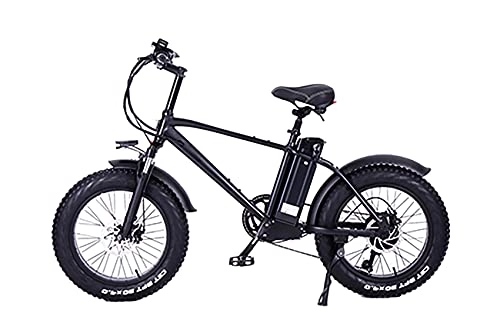 Elektrofahrräder : RIDE66 T20 48V 15AH 500W bürstenloser Motor 20*4.0 Fat Tire Elektrofahrrad City Bike (schwarz)