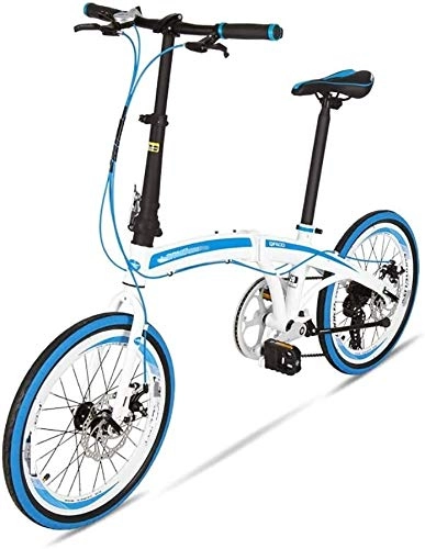 Elektrofahrräder : RVTYR Fahrrder, 20 Zoll faltendes Fahrrad, 7 Geschwindigkeiten Faltrad, High-Carbon Steel Rahmen Beiden Scheibenbremsen Einkauf U-Reisen Unisex Cyclling Elektro klapprad (Color : A)