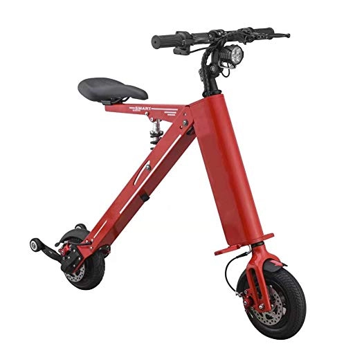 Elektrofahrräder : Rxrenxia Folding Elektro-Bike, Adult Mini Folding Elektro-Auto-Fahrrad-Aluminium-Legierung Rahmen Tragbare Falten Fahrrad-Batterie Im Freien Motorrad Reise Fahrrad, Rot