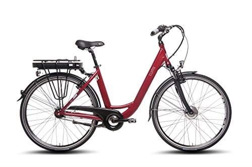 Elektrofahrräder : Sachsenring Bike Manufaktur Pedelec 28 Zoll Alu 7-Gang Nexus Federgabel 36V 11Ah (Rot)