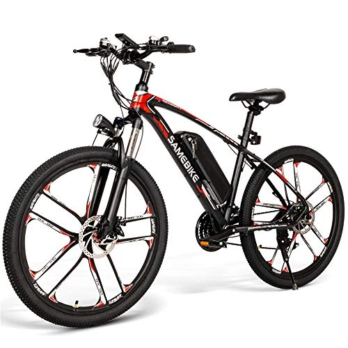 Elektrofahrräder : SAMEBIKE 26 Zoll Elektrofahrrad Mountainbike Elektrofahrrad E-Bike Elektrisches Fahrrad 350W Motor Moped Bike mit Abnehmbarer 8-Ah-2000-mAh-Batterie