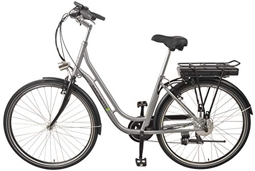 Elektrofahrräder : SAXONETTE Fashion Plus 28" Retro E-Bike 11, 6 Ah 7-Gang Shimano Pedelec Elektrofahrrad Silber