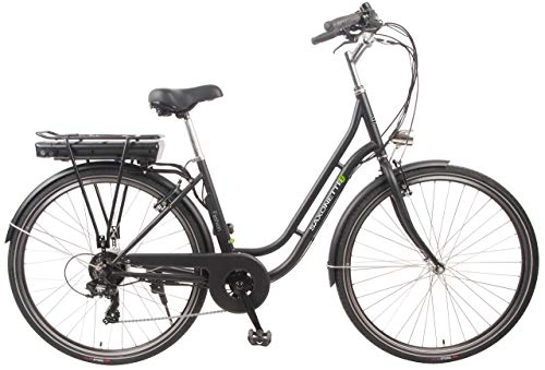 Elektrofahrräder : SAXONETTE Unisex – Erwachsene Fashion 28" Retro E-Bike 10, 4 AH 7-Gang Shimano Pedelec Elektrofahrrad (Schwarz matt), One Size