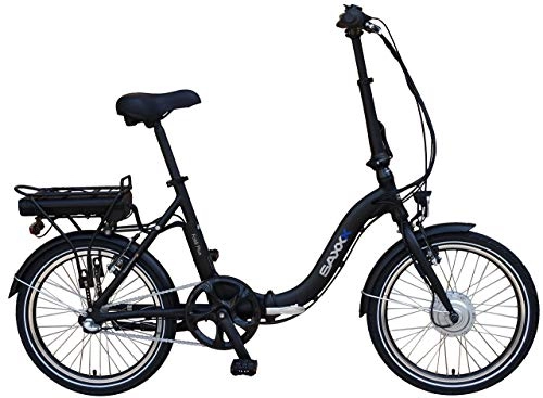 Elektrofahrräder : SAXXX Unisex Erwachsene Pedelec, Faltrad, Klapprad, Foldi Plus, Lithium 36V 7, 8Ah (schwarz matt), One Size