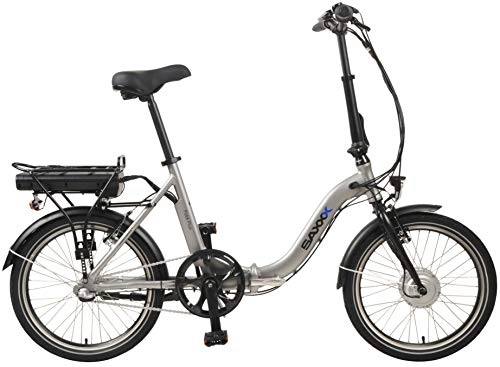 Elektrofahrräder : SAXXX Unisex – Erwachsene Pedelec, Faltrad, Klapprad, Foldi Plus, Lithium 36V 7, 8Ah (Silber matt), One Size