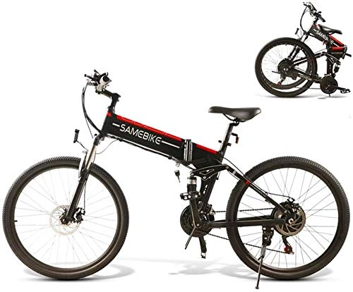 Elektrofahrräder : Schnelle Geschwindigkeit 28" Electric Trekking / Touring Bike for Erwachsene, 21-Gang Getriebe Elektro-Fahrrad mit 10.4Ah / 48V austauschbarem Lithium-Ionen-Akku, Vorderachsfederung, Doppelscheibenbre