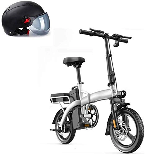 Elektrofahrräder : Schnelle Geschwindigkeit Folding Electric Bike Ebike, 14 '' Elektro-Fahrrad mit 48V austauschbaren Lithium-Ionen-Akku, 350W Motor, Doppelscheibenbremsen, 3 Digital einstellbarer Geschwindigkeit, Klapp
