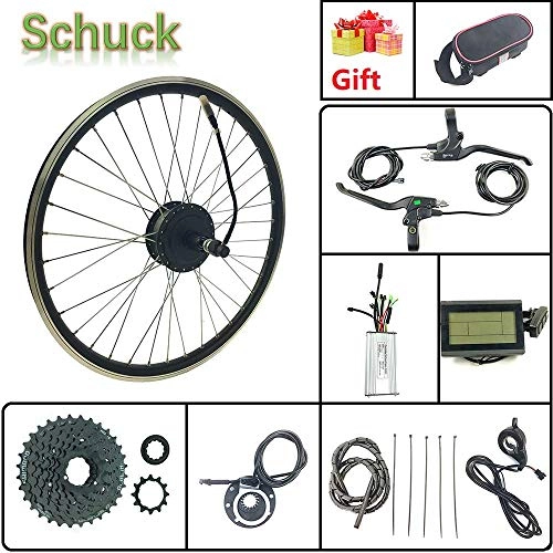 Elektrofahrräder : Schuck Elektrische Fahrradnabe mit 36 V 500 W Brushless-Getriebemotor 27, 5-Zoll-Hinterrad-Elektro-Fahrrad-Umbaumotor-Kit und KT LCD3-Display